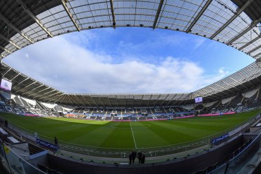 Swansea.com Stadyumu 'nun genel görünümü, 10 Aralık 2022 tarihinde Swansea City ile Norwich City arasında oynanan Sky Bet Şampiyonası maçı sırasında Swansea.com Stadyumu, Swansea.com, İngiltere