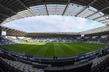 Swansea.com Stadyumu 'nun genel görünümü, 10 Aralık 2022 tarihinde Swansea City ile Norwich City arasında oynanan Sky Bet Şampiyonası maçı sırasında Swansea.com Stadyumu, Swansea.com, İngiltere