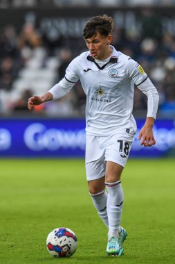 Luke Cundle # 18 Swansea City Sky Bet Şampiyonası maçında Swansea City Norwich City 'ye karşı Swansea.com Stadyumu, Swansea, İngiltere, 10 Aralık 2022