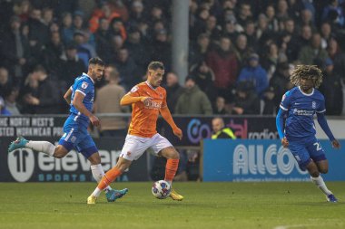 Blackpool 'dan Jerry Yates 10 Aralık 2022' de Bloomfield Road, Blackpool 'da oynanan Blackpool-Birmingham maçında