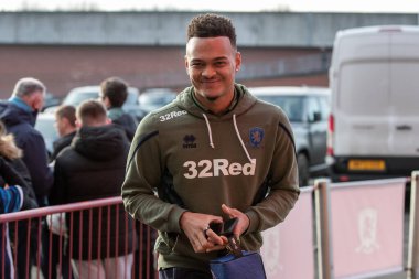 Middlesbrough 'dan Rodrigo Muniz 10 Aralık 2022' de Riverside Stadyumu 'ndaki Middlesbrough-Luton Town maçının öncesinde Riverside Stadyumu' na geldi.