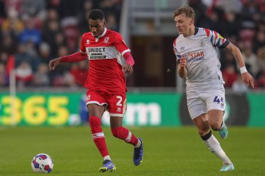 Middlesbrough 'dan 2. Isaiah Jones 10 Aralık 2022' de Middlesbrough, Birleşik Krallık 'taki Riverside Stadyumu' nda oynanan Gök Bahis Şampiyonası 'nda Luton Town' un 45.