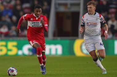 Middlesbrough 'dan 2. Isaiah Jones 10 Aralık 2022' de Middlesbrough, Birleşik Krallık 'taki Riverside Stadyumu' nda oynanan Gök Bahis Şampiyonası 'nda Luton Town' un 45.