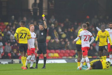 Hull City 'den Ryan Woods 11 Aralık 2022' de Watford-Hull City Vicarage Road, Watford, İngiltere 'de oynanan Sky Bet Şampiyonası maçında hakem Dean Whitestone' dan sarı kart aldı.