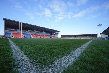 AJ Bell Stadyumu 'nun Avrupa Şampiyonlar Kupası B Grubu karşılaşmasından önceki genel görünümü Satış Köpekbalıkları Ulster Rugby' ye karşı AJ Bell Stadyumu, Eccles, İngiltere, 11 Aralık 2022