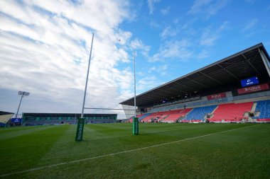 AJ Bell Stadyumu 'nun Avrupa Şampiyonlar Kupası B Grubu karşılaşmasından önceki genel görünümü Satış Köpekbalıkları Ulster Rugby' ye karşı AJ Bell Stadyumu, Eccles, İngiltere, 11 Aralık 2022