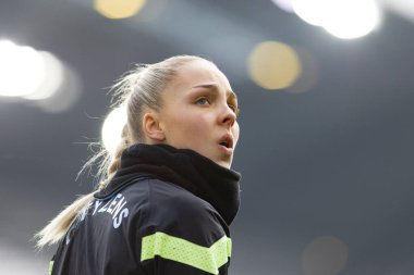Manchester City 'nin Ellie Roebuck # 1 Bayanlar Süper Ligi karşılaşmasından önce Manchester City United Women - Manchester Stadyumu, Manchester, İngiltere 11 Aralık 2022