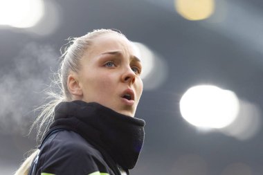 Manchester City 'nin Ellie Roebuck # 1 Bayanlar Süper Ligi karşılaşmasından önce Manchester City United Women - Manchester Stadyumu, Manchester, İngiltere 11 Aralık 2022