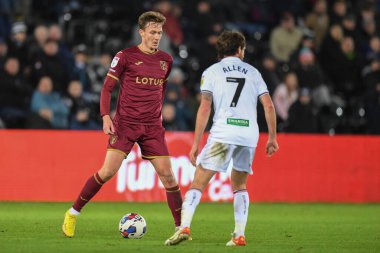 Norwich City 'den Kieran Dowell # 10 Sky Bet Şampiyonası maçında Swansea City Norwich City' ye karşı Swansea.com Stadyumu, Swansea.com, İngiltere, 10 Aralık 2022