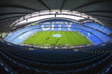 Etihad Stadyumu 'nun iç görünümü, 11 Aralık 2022 tarihinde Etihad Kampüsü' nde Manchester City Women vs Manchester United Women maçının öncesinde gerçekleşti.