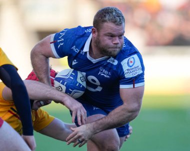 Avrupa Şampiyonlar Kupası B Grubu karşılaşmasında Satış Köpekbalıkları Ulster Rugby 'ye karşı AJ Bell Stadyumu, Eccles, İngiltere 11 Aralık 2022