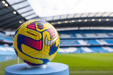İngiltere Etihad Stadyumu 'nda Manchester City United Women' a karşı 11 Aralık 2022 'de oynanan FA Kadınlar Süper Ligi maçından önce Bayanlar Süper Ligi topunun oynandığı maç.