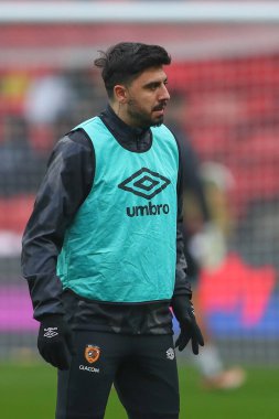 Hull City 'den Ozan Tufan # 7. Maç öncesi ısınma maçı öncesinde Watford vs Hull City Vicarage Road, Watford, İngiltere, 11 Aralık 2022