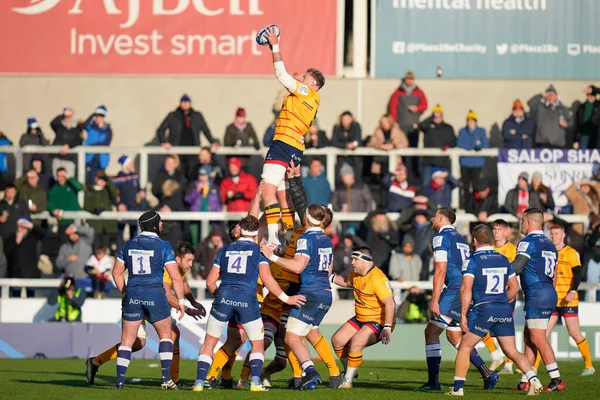 Kieran Treadwell Ulster Rugby Fångar Linje Cup Group Match Försäljning — Stockfoto