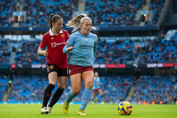 Lauren Hemp Van Manchester City Het Bezit Tijdens Women Super — Stockfoto