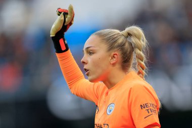 Manchester City 'nin Ellie Roebuck # 1 Bayanlar Süper Ligi maçı sırasında Manchester City United Women - Manchester United Women - Etihad Campus, Manchester, İngiltere, 11 Aralık 2022