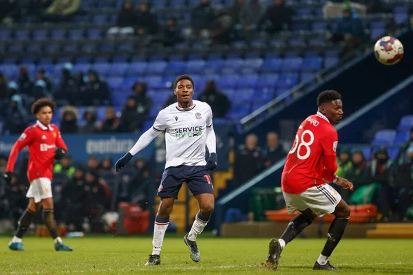 Oladapo Afolayan Van Bolton Wanderers Maakt Kans Doelpunt Tijdens Papa — Stockfoto