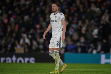 Leeds United 'ın 2 numaralı Luke Ayling maçı sırasında Leeds United, Real Sociedad' a karşı Elland Road, Leeds, İngiltere, 16 Aralık 2022