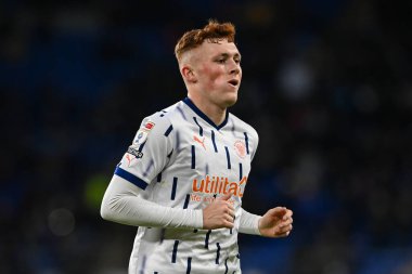 Cardiff City Stadyumu, Cardiff, İngiltere 'de 17 Aralık 2022' de oynanan Cardiff City-Blackpool maçında Blackpool 'dan Sonny Carey # 16.