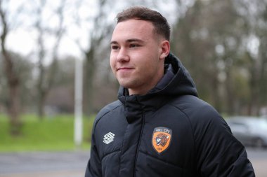 Hull City 'den Harvey Vale # 34, 17 Aralık 2022' de Hull City - Sunderland maçının öncesinde MKM Stadyumu 'na vardı.