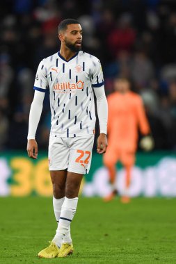 Cardiff City Stadyumu, Cardiff, İngiltere 'de 17 Aralık 2022' de oynanan Cardiff City-Blackpool maçında Blackpool 'dan CJ Hamilton # 22.