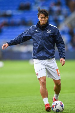 17 Aralık 2022 'de Cardiff City Stadyumu' nda oynanan Cardiff City-Blackpool maçında Blackpool 'lu Kenny Dougall # 12.