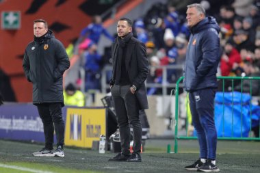Hull City teknik direktörü Liam Rosenior 17 Aralık 2022 'de Hull City, Hull Stadyumu' nda Sunderland maçında Hull City 'ye karşı.