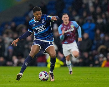 Middlesbrough 'dan Chuba Akpom # 29, 17 Aralık 2022' de Burnley ile Middlesbrough arasında oynanan Gökyüzü İddia Şampiyonası maçında ara verdi.