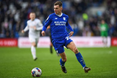 Cardiff City 'nin Gavin Whyte # 20' si, Cardiff City - Blackpool maçında Cardiff City Stadyumu, İngiltere, 17 Aralık 2022