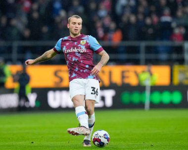 Burnley 'den Jordan Beyer # 36 numara Gökyüzü İddia Şampiyonası maçında Burnley, Middlesbrough' a karşı Turf Moor, Burnley, İngiltere, 17 Aralık 2022