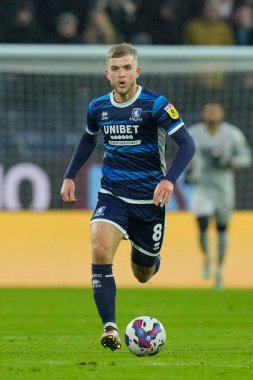 Middlesbrough 'dan Riley McGree # 8 Gökyüzü İddia Şampiyonası maçı Burnley' e karşı Middlesbrough Turf Moor, Burnley, Birleşik Krallık, 17 Aralık 2022