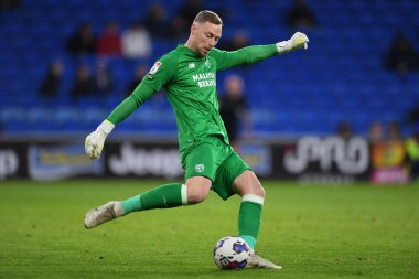 Cardiff City 'den Ryan Allsop # 1, Cardiff City, Cardiff City Stadyumu' nda Cardiff City - Blackpool maçında, 17 Aralık 2022