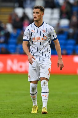 Cardiff City Stadyumu, Cardiff, İngiltere 'de 17 Aralık 2022' de oynanan Cardiff City-Blackpool maçında Blackpool 'dan Jerry Yates # 9.