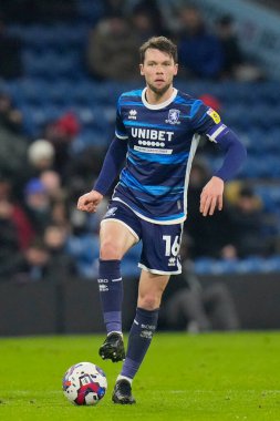 Middlesbrough 'dan Jonathan Howson # 16 Gökyüzü İddia Şampiyonası maçında Burnley, Middlesbrough' a karşı Turf Moor, Burnley, Birleşik Krallık, 17 Aralık 2022