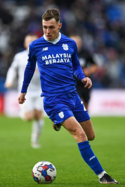 Cardiff City 'nin Gavin Whyte # 20' si, Cardiff City - Blackpool maçında Cardiff City Stadyumu, İngiltere, 17 Aralık 2022