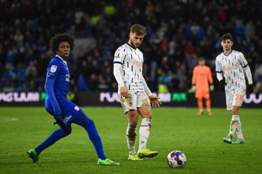 Cardiff City Stadyumu, Cardiff, İngiltere 'de 17 Aralık 2022' de oynanan Cardiff City-Blackpool maçında Blackpool 'dan Luke Garbutt # 29.