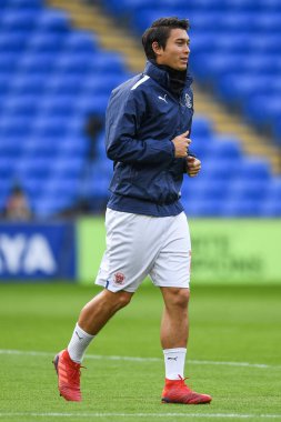 17 Aralık 2022 'de Cardiff City Stadyumu' nda oynanan Cardiff City-Blackpool maçında Blackpool 'lu Kenny Dougall # 12.