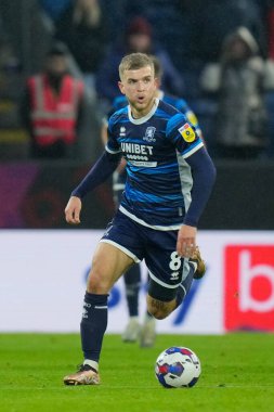 Middlesbrough 'dan Riley McGree # 8 Gökyüzü İddia Şampiyonası maçı Burnley' e karşı Middlesbrough Turf Moor, Burnley, Birleşik Krallık, 17 Aralık 2022