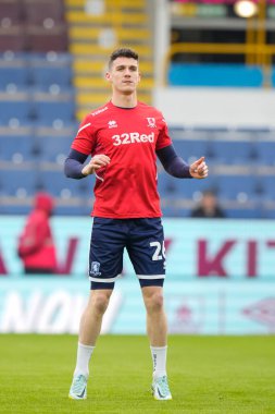 Darragh Lenihan # 26 Middlesbrough Gökyüzü İddia Şampiyonası maçından önce ısınıyor Burnley - Middlesbrough Turf Moor, Burnley, İngiltere, 17 Aralık 2022