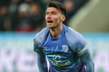 Bournemouth 'dan Kieffer Moore # 21 Carabao Kupası Dördüncü Raundda Newcastle United, Bournemouth' a karşı St. James 's Park, Newcastle, İngiltere, 20 Aralık 202