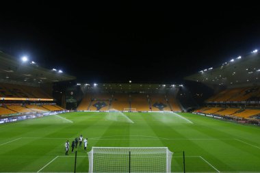 General view inside of Molineux Stadium, home of Wolverhampton Wanderers ahead of the Carabao Cup Fourth Round match Wolverhampton Wanderers vs Gillingham at Molineux, Wolverhampton, United Kingdom, 20th December 202 clipart