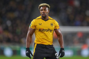 Wolverhampton Wanderers 'dan Adama Traor # 37 Carabao Kupası dördüncü tur karşılaşmasında Wolverhampton Wanderers, Gillingham' a karşı Molineux, Wolverhampton, Birleşik Krallık, 20 Aralık 2022