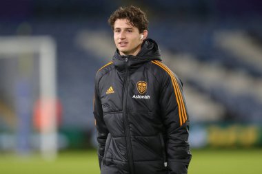 Leeds United 'dan Brenden Aaronson # 7, Elland Road Stadyumu' na geldi. Orta sezon dostluk maçı öncesinde Leeds United ile Monaco, Elland Road, Leeds, İngiltere, 21 Aralık 202