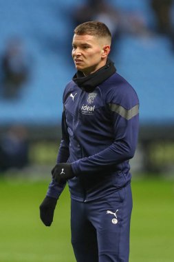 Maç öncesi ısınma öncesinde West Bromwich Albion 'dan Conor Townsend # 3 Coventry Building Society Arena, Coventry, İngiltere, 21 Aralık 202' de Coventry City-West Bromwich Albion maçında