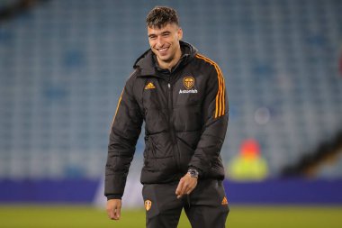 Leeds United 'dan Marc Roca # 8 maç öncesi saha denetimi sırasında Leeds United - Monaco maçı Elland Road, Leeds, İngiltere, 21 Aralık 202