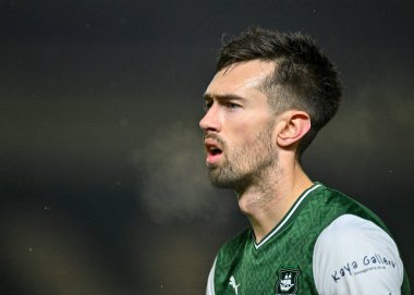 Plymouth Argyle (9) Papa John 's Trophy maçı sırasında Plymouth Argyle, Home Park, Plymouth, İngiltere' de AFC Wimbledon 'a karşı, 21 Aralık 202