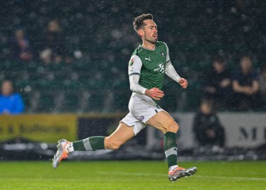 Plymouth Argyle (9) Papa John 's Trophy maçı sırasında Plymouth Argyle, Home Park, Plymouth, İngiltere' de AFC Wimbledon 'a karşı, 21 Aralık 202