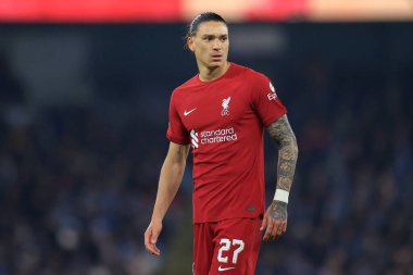 Darwin Nez # 27 Liverpool Carabao Kupası Dördüncü Raundda Manchester City Liverpool 'a karşı Etihad Stadyumu' nda 22 Aralık 2022