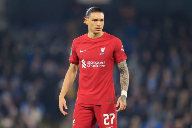 Darwin Nunez # 27 Liverpool Carabao Kupası Dördüncü Raundda Manchester City Liverpool 'a karşı Etihad Stadyumu, 22 Aralık 202