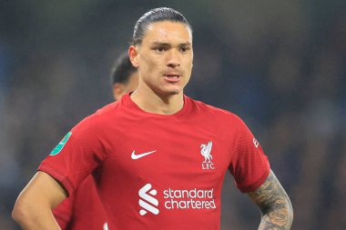 Darwin Nunez # 27 Liverpool Carabao Kupası Dördüncü Raundda Manchester City Liverpool 'a karşı Etihad Stadyumu, 22 Aralık 202